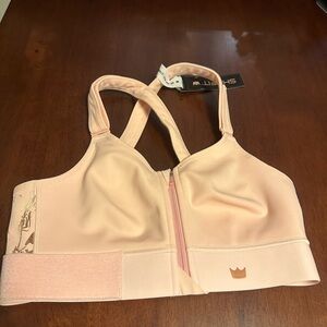 SHEFIT Blush Sports Bra with Front Zipper